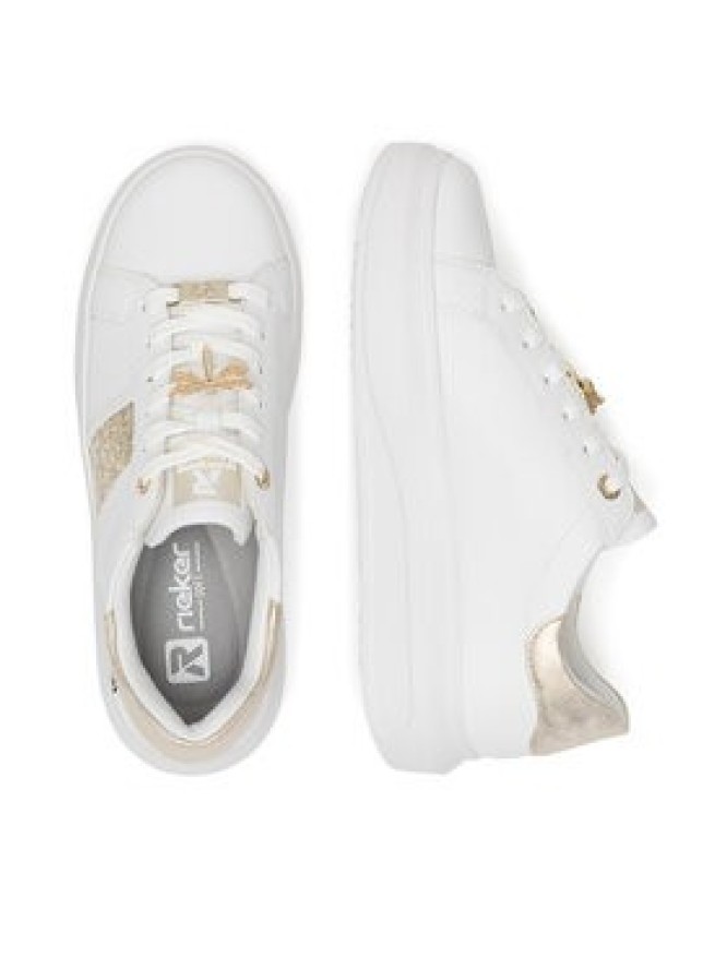 Rieker Revolution Lifestyle Sneakersy W1202-82 Biały