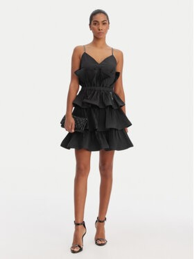 Fracomina Sukienka koktajlowa FQ26SD1007W83101 Czarny Regular Fit