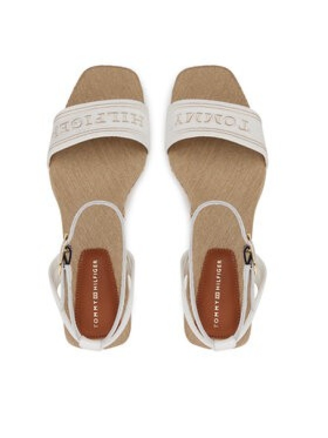 Tommy Hilfiger Espadryle Tommy Hilfiger Espad Mid Wedge FW0FW08805 Écru