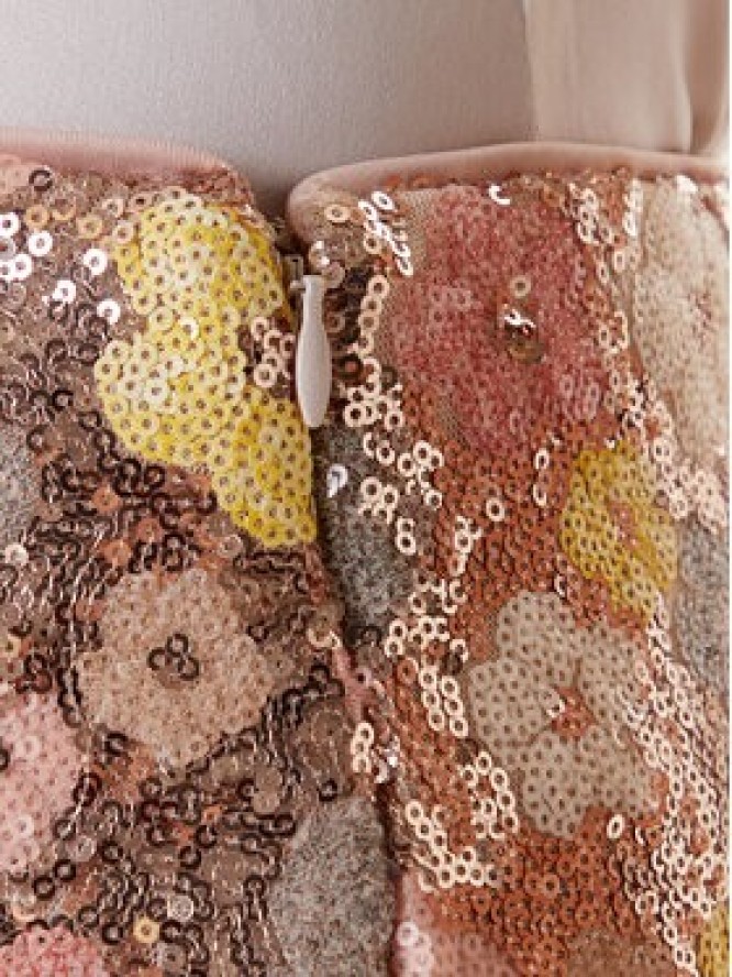 YAS Spódnica mini Lalea 26037763 Złoty Slim Fit