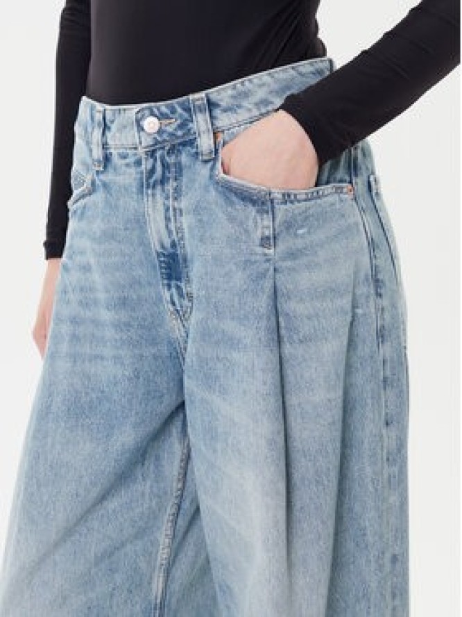 BOSS Jeansy C_Slouchy Pleated Mr 50542435 Niebieski Relaxed Fit