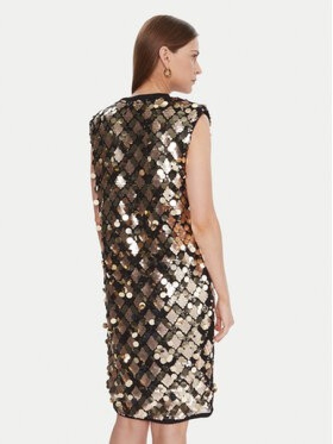 LOLA CASADEMUNT Sukienka koktajlowa LF2516016 Srebrny Regular Fit