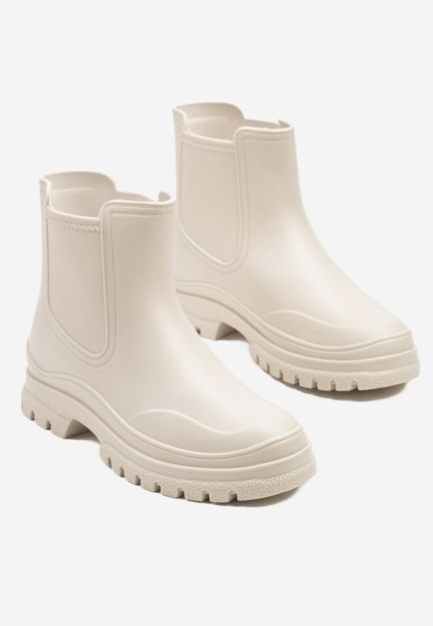 Beżowe Kalosze Typu Sztyblety Evellexia