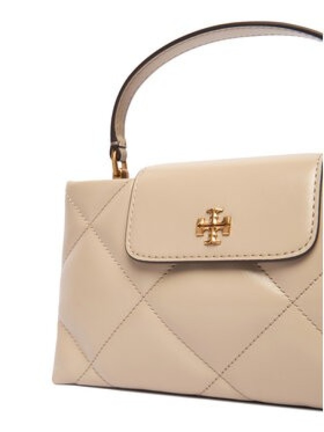 Tory Burch Torebka Kira Diamond Quilt East-West Top Handle 174999 Beżowy
