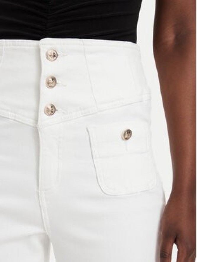 Guess Jeansy W6GA14 D0857 Kremowy Slim Fit
