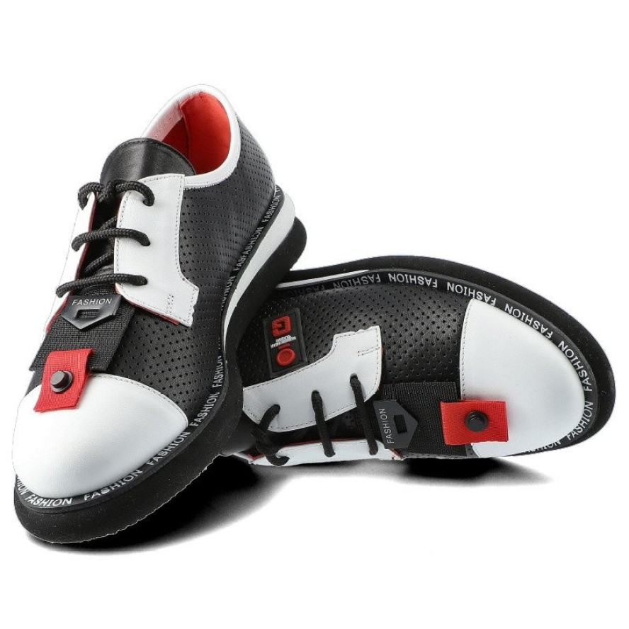 Czarne Półbuty Lanqier Damskie Modne Obuwie