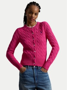 Polo Ralph Lauren Kardigan 211971868509 Różowy Slim Fit