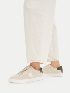 Calvin Klein Sneakersy Low Pro Cups Wt Suede Mg HW0HW03144 Beżowy