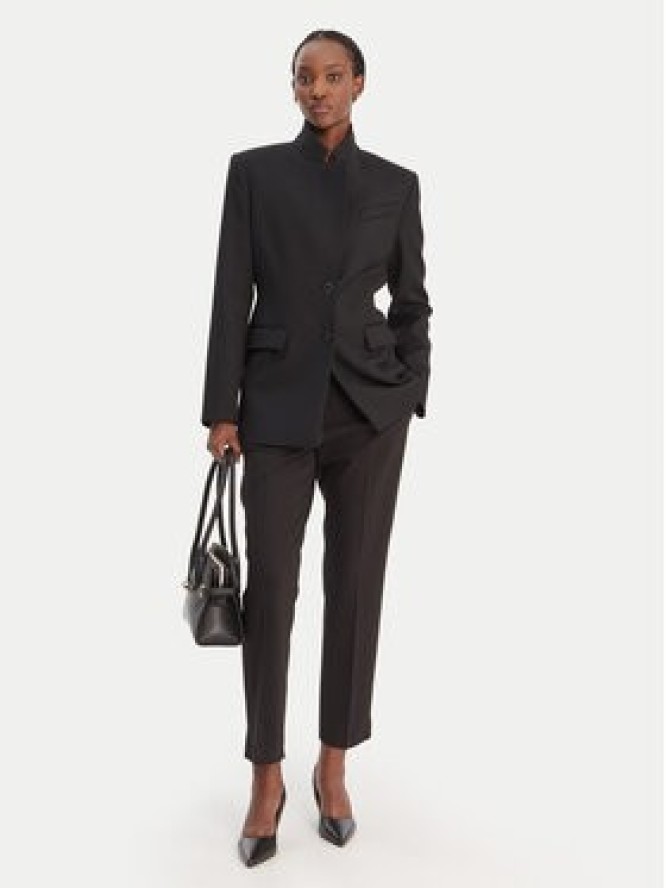 BOSS Spodnie materiałowe Tapria-Crop 50556341 Czarny Slim Fit