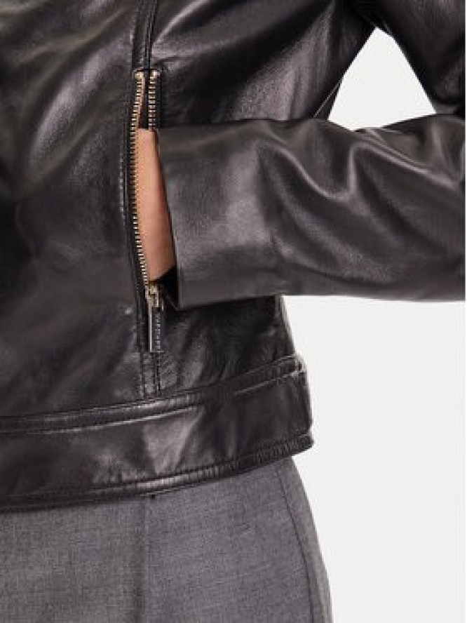 Marciano Guess Kurtka skórzana 5YGL09 7345A Czarny Regular Fit