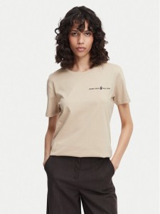 Beverly Hills Polo Club T-Shirt P-SS26W-TS085 Beżowy Regular Fit
