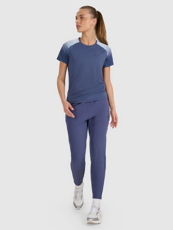 4F Koszulka do biegania w terenie szybkoschnąca damska - granatowa S