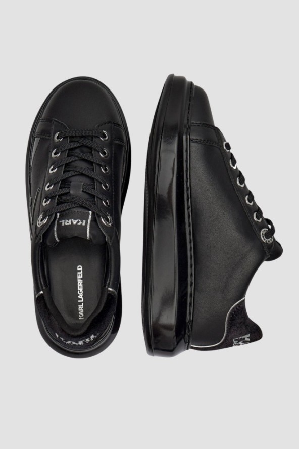 KARL LAGERFELD Czarne damskie sneakersy KAPRI Karl Signia, Rozmiar 39