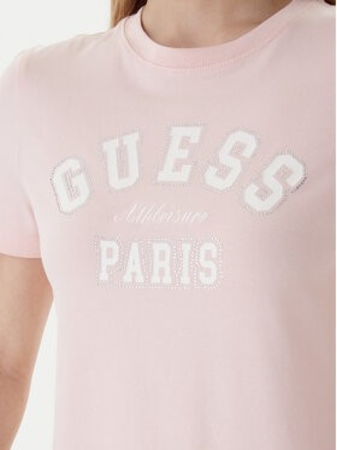 Guess T-Shirt V6RI15 J1314 Różowy Regular Fit