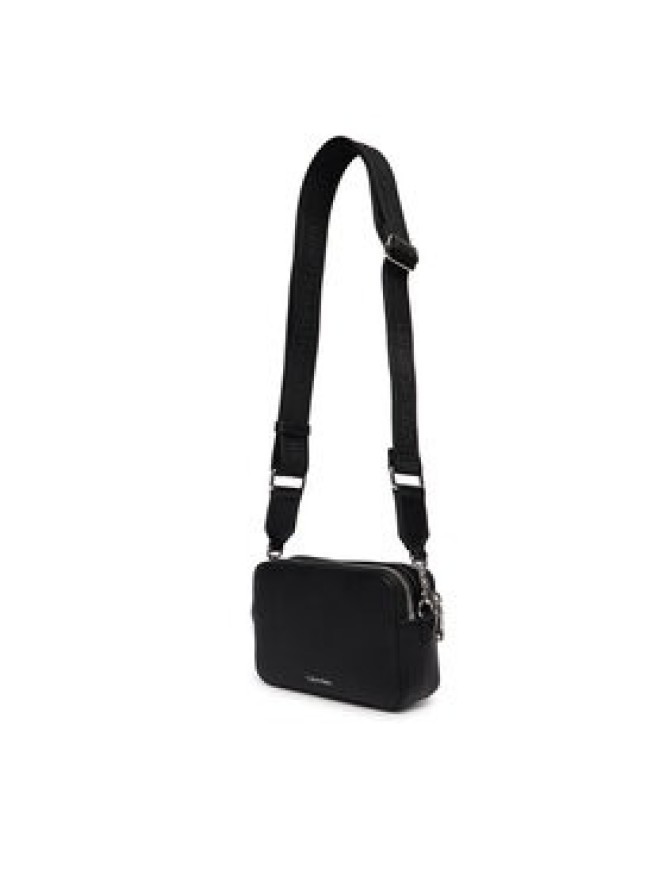 Calvin Klein Torebka Webbing Double Strap Camera Bag LV04F3165G Czarny