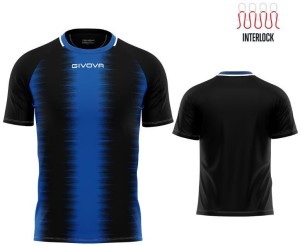 Koszulka sportowa Givova Stripe Black-Royal Black