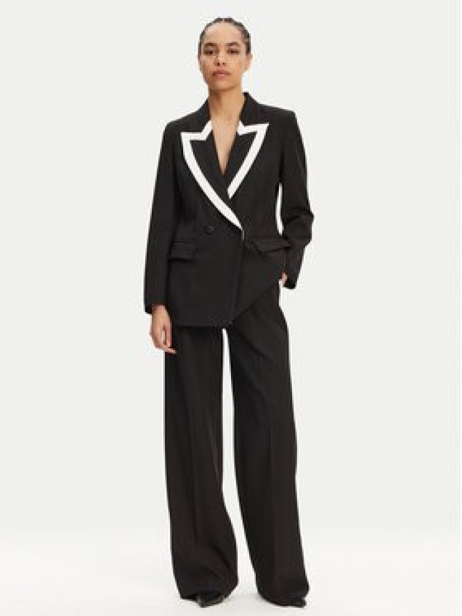 Maryley Spodnie materiałowe 25EB566/43NB Czarny Regular Fit