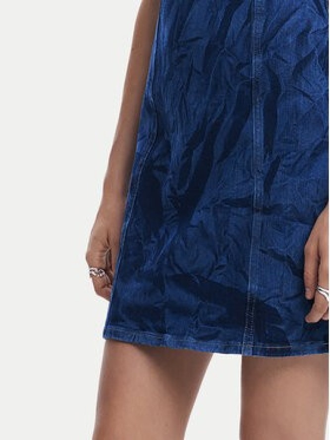 Desigual Sukienka jeansowa 25SWVD01 Granatowy Slim Fit