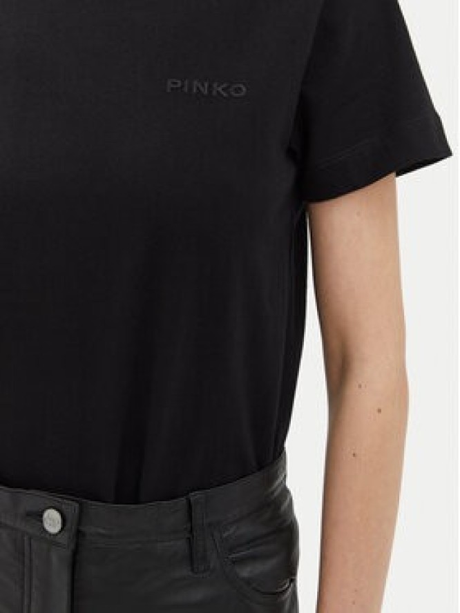 PINKO T-Shirt Start 101752 Czarny Regular Fit