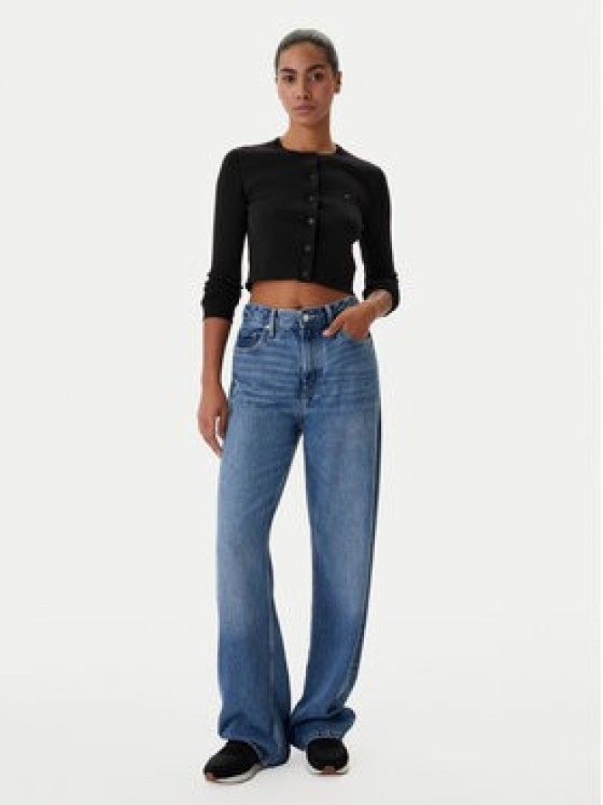 Tommy Jeans Kardigan DW0DW22023 Czarny Slim Fit