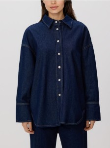 Jeansowa koszula - granatowy