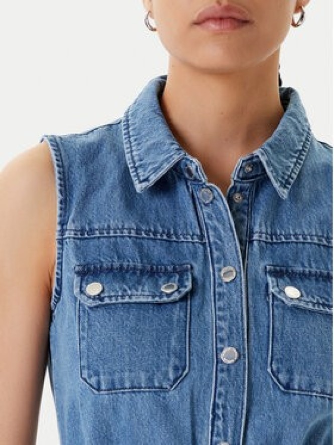 Morgan Sukienka jeansowa 251-RJEAN Niebieski Regular Fit