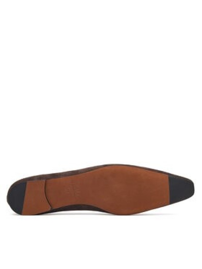 LAUREN RALPH LAUREN Baleriny Suede Lace-Up Pointed Ballet Flat 818P15775001 Brązowy