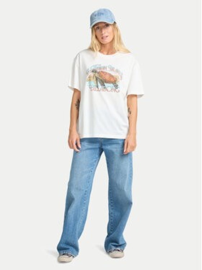Billabong T-Shirt On Vacay EBJZT00468 Biały Regular Fit