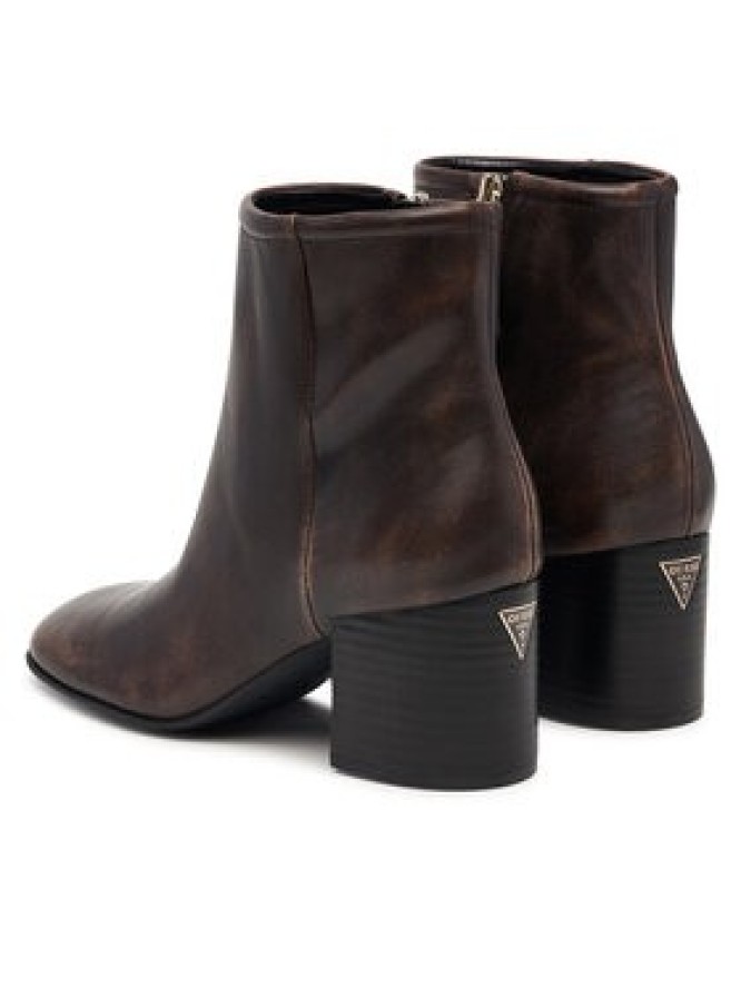 Guess Botki FLFALE LEA10 Brązowy ciemny