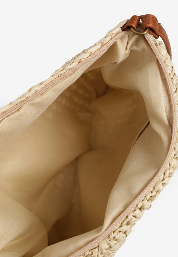 Beżowa Pleciona Torebka na Ramię Galuriela