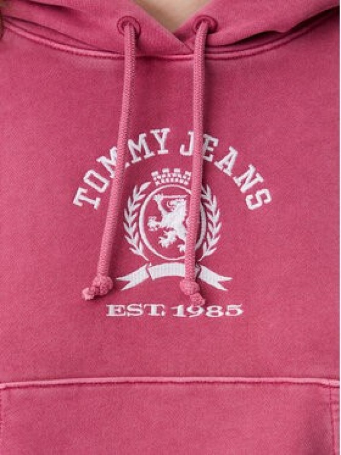 Tommy Jeans Bluza Varsity DW0DW20311 Różowy Boxy Fit