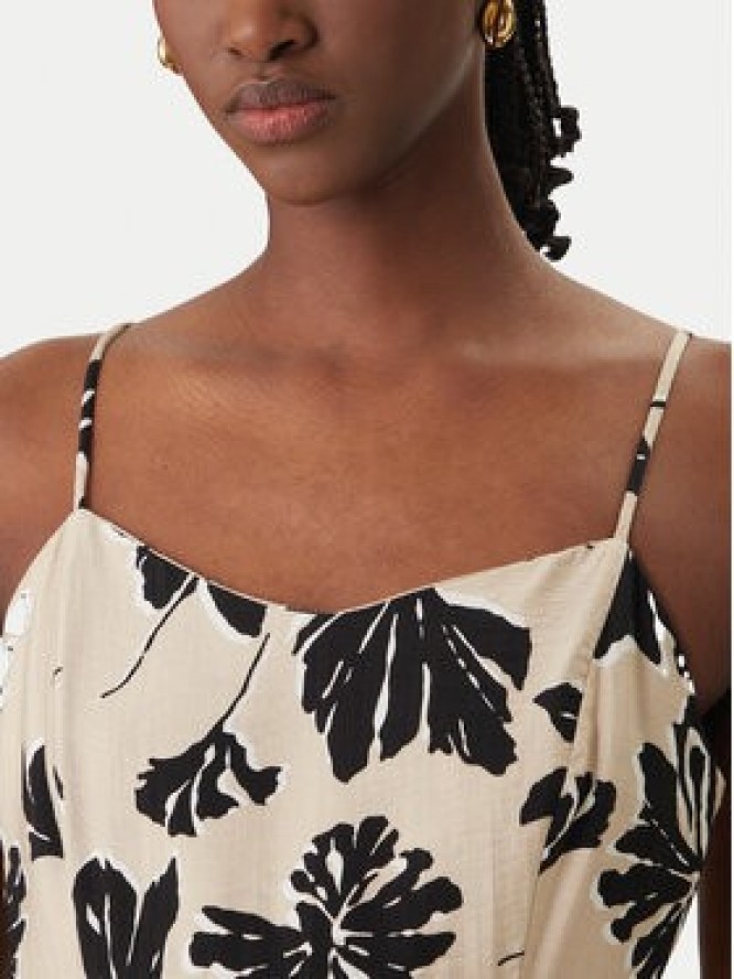 Vero Moda Sukienka letnia Jennifer 10341972 Beżowy Regular Fit