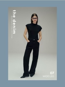 Jeansy wide leg - czarny
