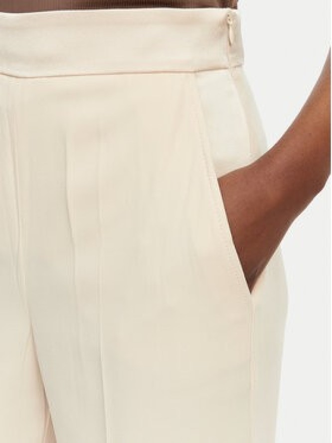 Marella Spodnie materiałowe Stampa 2613131032 Beżowy Straight Fit