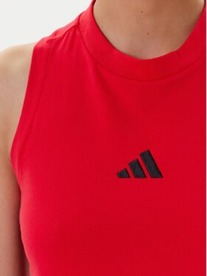 adidas Sukienka codzienna Essentials 3-Stripes JE1206 Czerwony Regular Fit