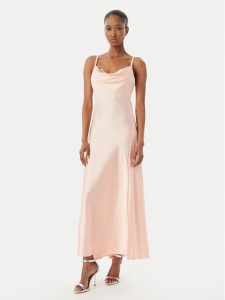 Guess Sukienka wieczorowa W5GT10 WF1T2 Koralowy Slim Fit