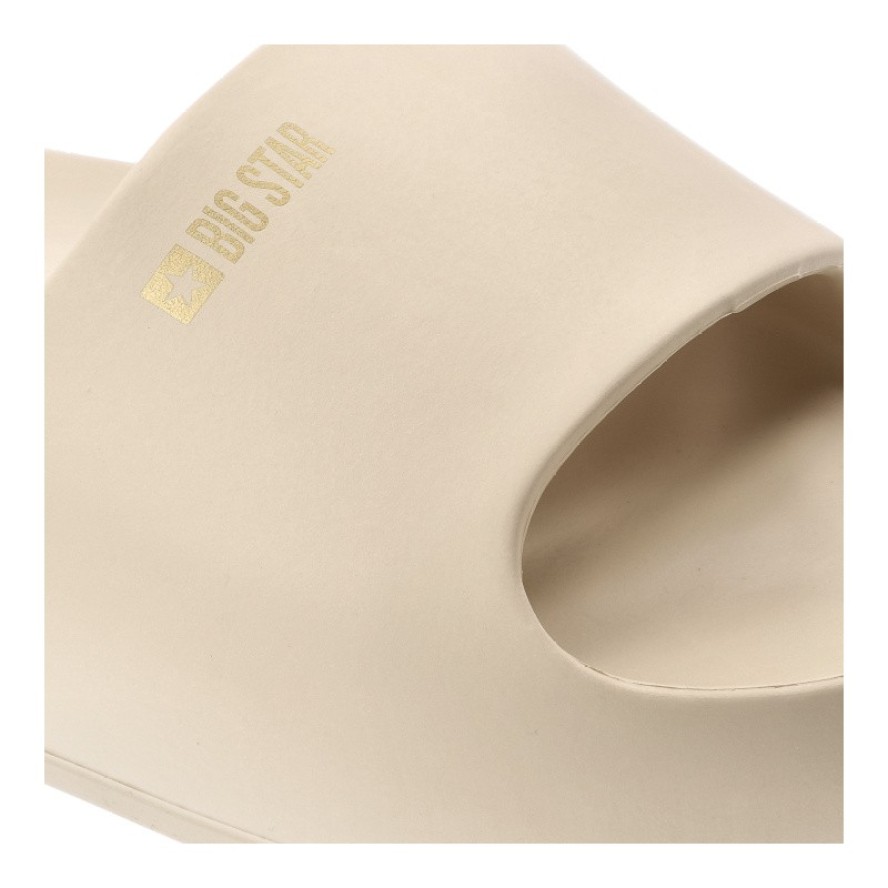 Beżowe Klapki Big Star Wygodne Obuwie Damskie Na Platformie