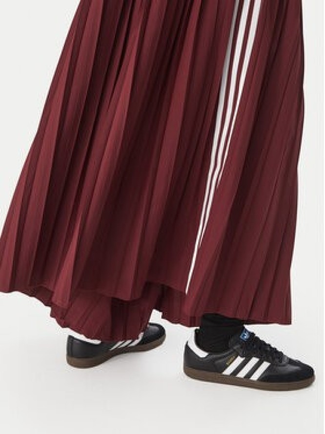 adidas Spodnie dresowe Plisse 3S Track Pants LG4078 Bordowy Relaxed Fit