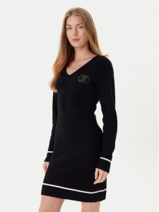 Liu Jo Sukienka dzianinowa TF5253 MS63L Czarny Regular Fit