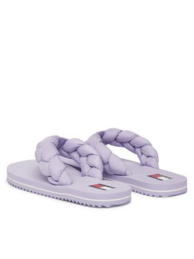 Tommy Jeans Japonki Braided Thong Beach Sandal EN0EN02877 Fioletowy