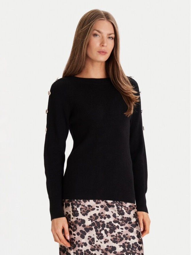 Morgan Sweter 252-MTECNA Czarny Regular Fit