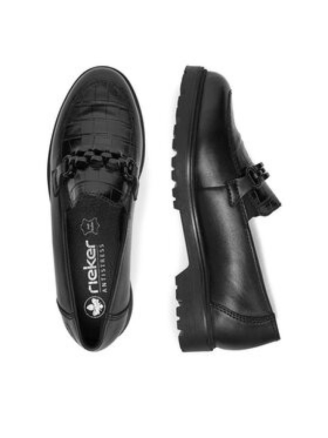 Rieker Loafersy 45561-01 Czarny