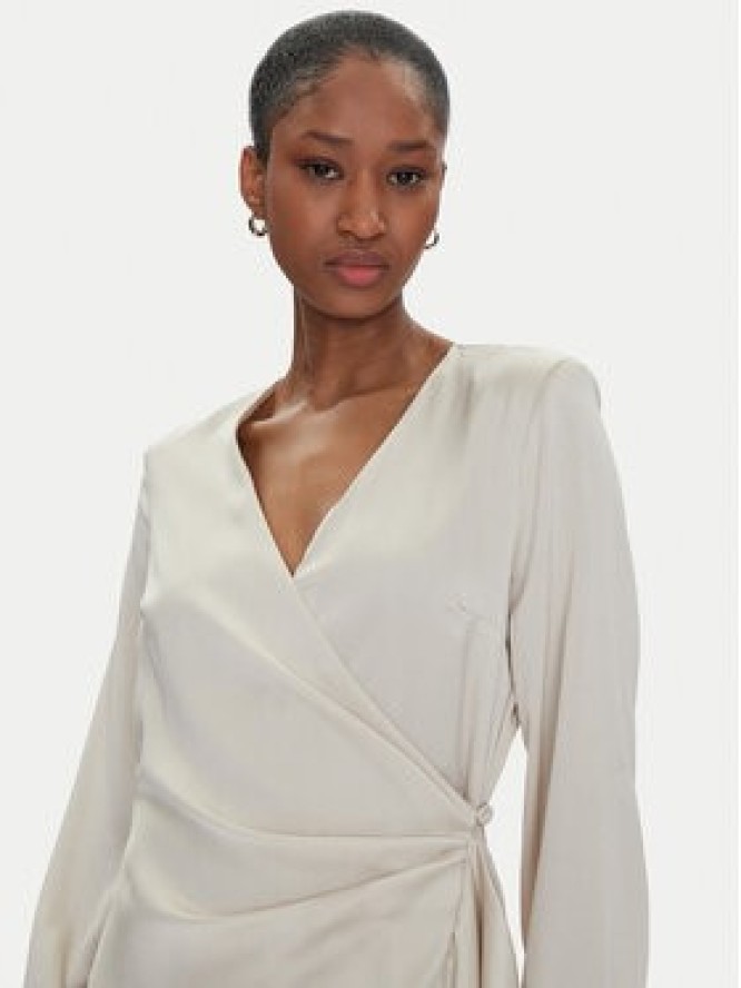 Rinascimento Sukienka koktajlowa CFC0122677003 Beżowy Regular Fit