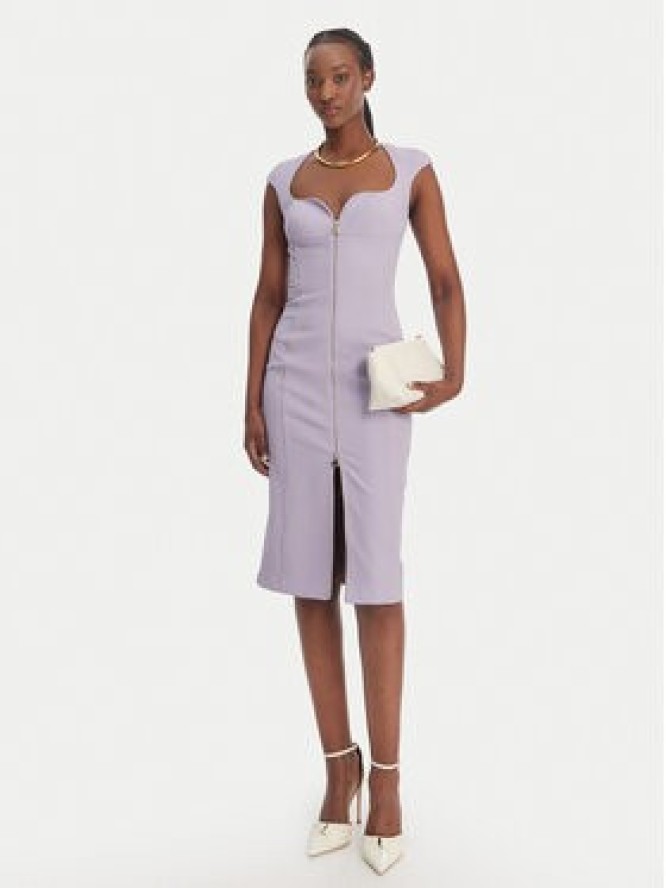 Elisabetta Franchi Sukienka koktajlowa AB-900-61E2-V430 Fioletowy Regular Fit