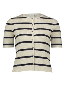 Kaffe Kardigan w kolorze kremowo-czarnym rozmiar: L