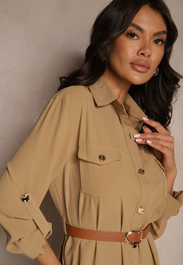 Ciemnobeżowa Sukienka Iylah