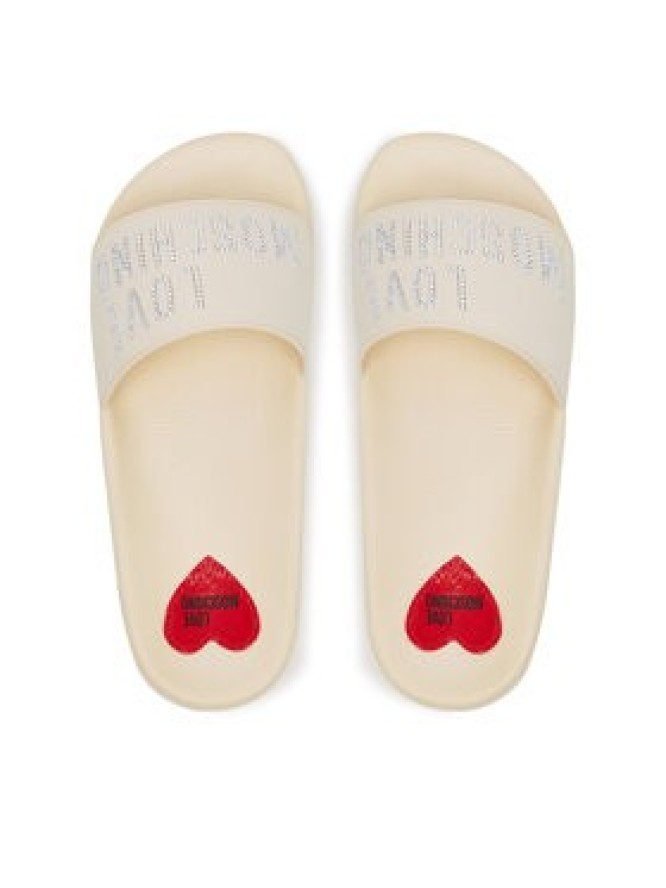 LOVE MOSCHINO Klapki JA28122G0MI13110 Écru