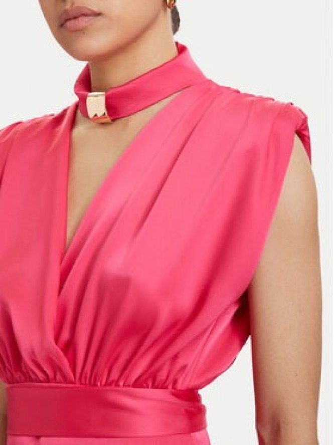 ACCESS FASHION Sukienka wieczorowa 63-3309-122 Koralowy Regular Fit