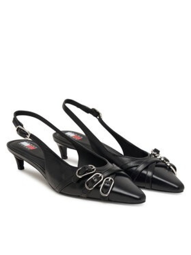 Tommy Jeans Czółenka Tjw Sling Back Kitten Heels EN0EN03171 Czarny