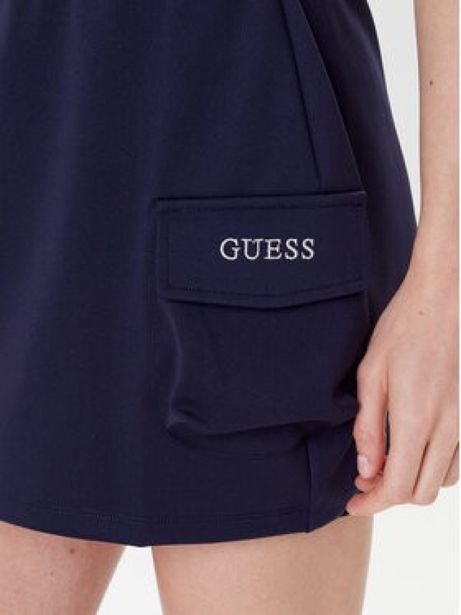 Guess Spódnica mini V5YD04 KCX42 Granatowy Regular Fit
